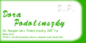 dora podolinszky business card